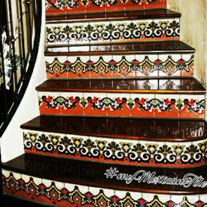 Mexican tile stairs