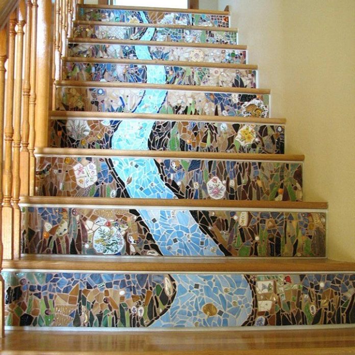 mosaic stair risers