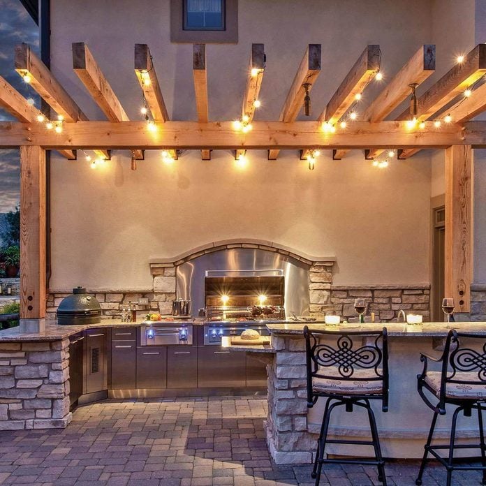 Patio Kitchen with Pergola