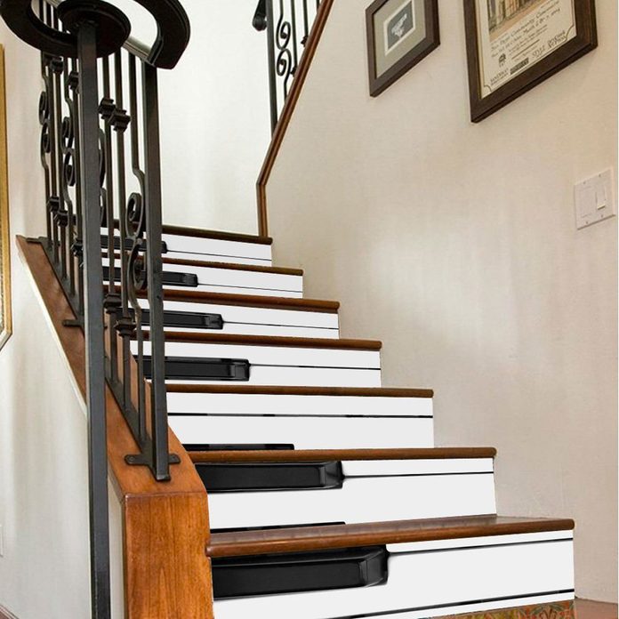 piano key stair risers