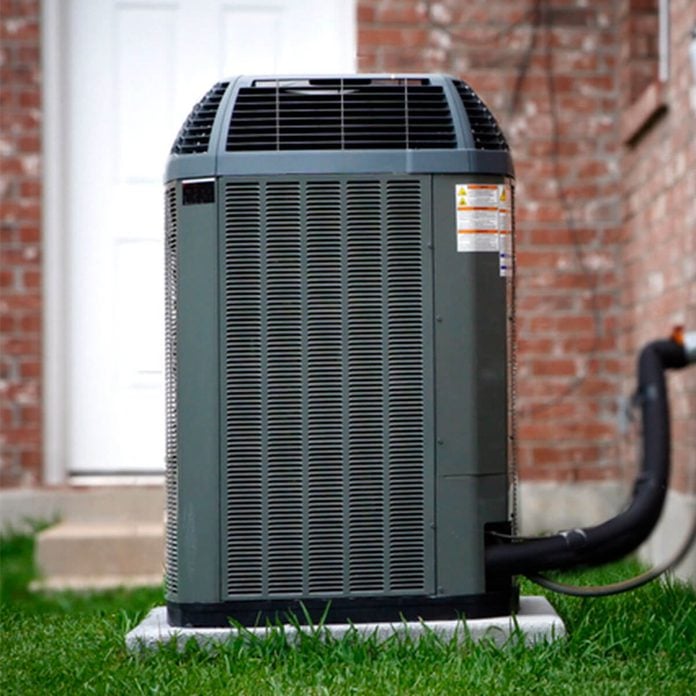 air conditioner outside of house