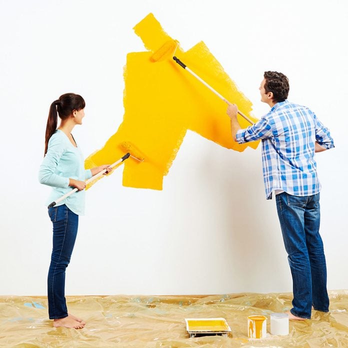 painting a wall yellow