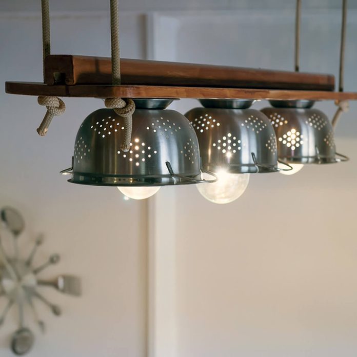 kitchen lighting colander bowls