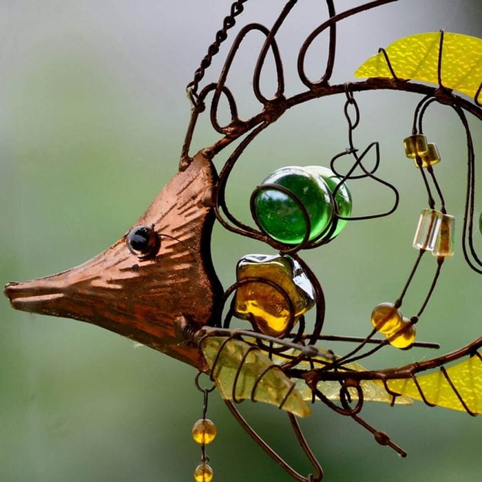 fish copper wire garden sculpture