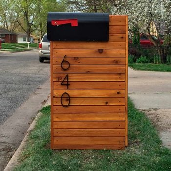 solid cedar mailbox