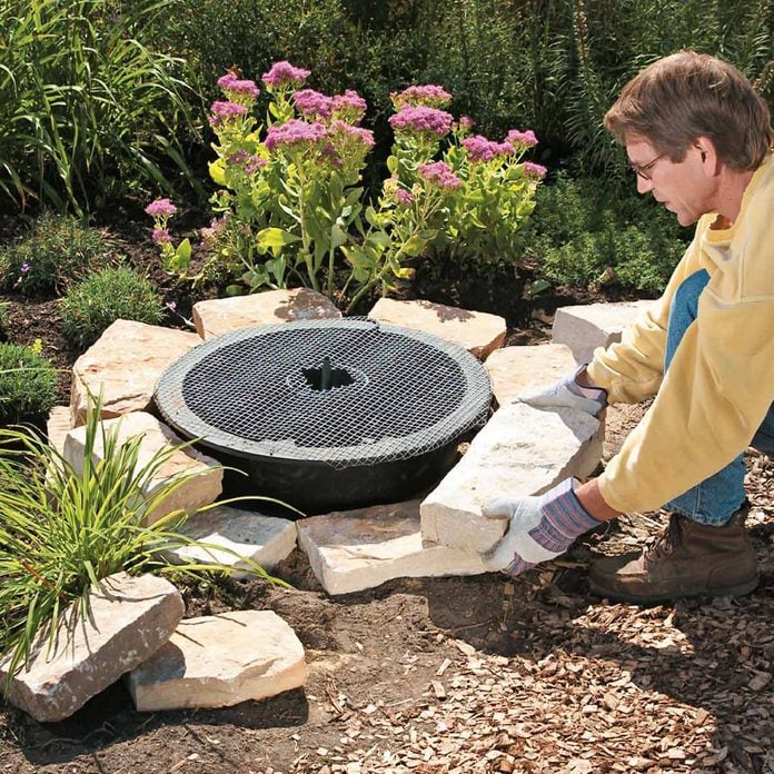 soothing fountain add stone block