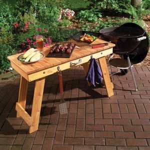 transportable fold-up grill table diy family handyman