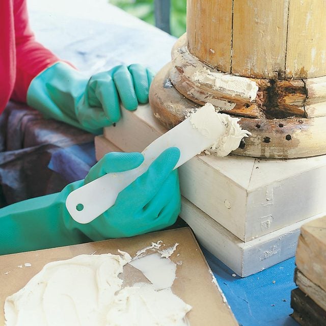 fill the wood cavity with wood rot epoxy