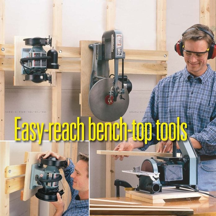 workshop tips easy to reach bench top tools
