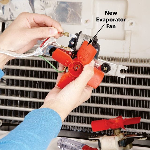 replace and install freezer fridge condenser fan