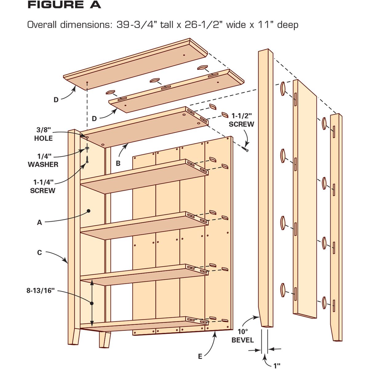 Easy wooden shelf plans