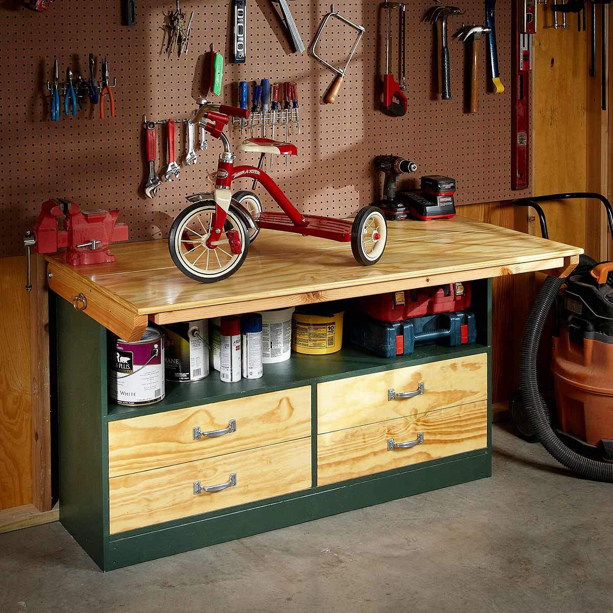 portable folding workbench - versatable - woodworkers