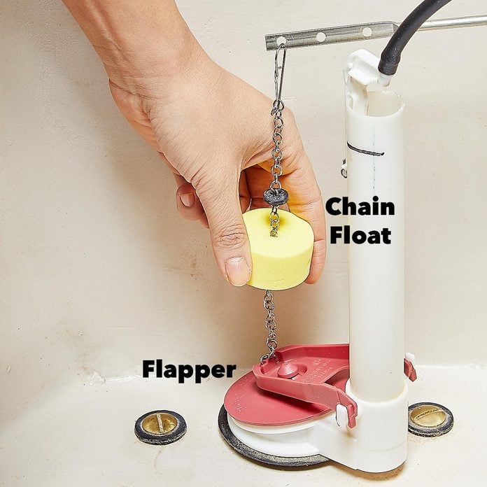toilet flapper with a chain float