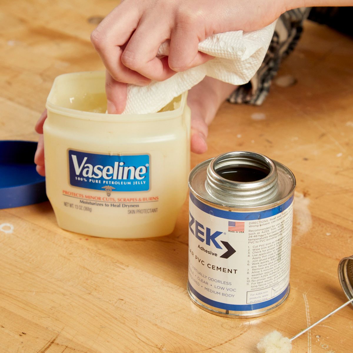 HH vaseline rubber cement glue caps lids