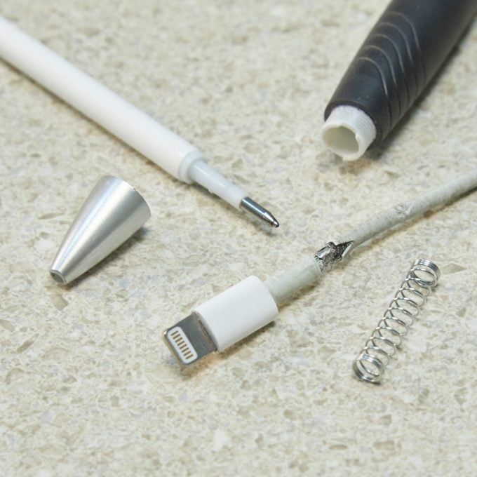HH broken iphone charger pen spring