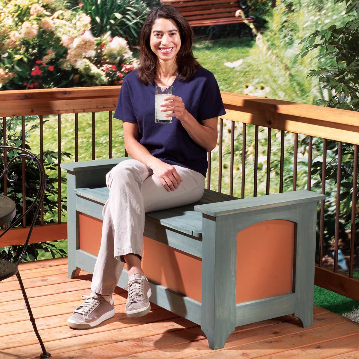 outdoor storage bench