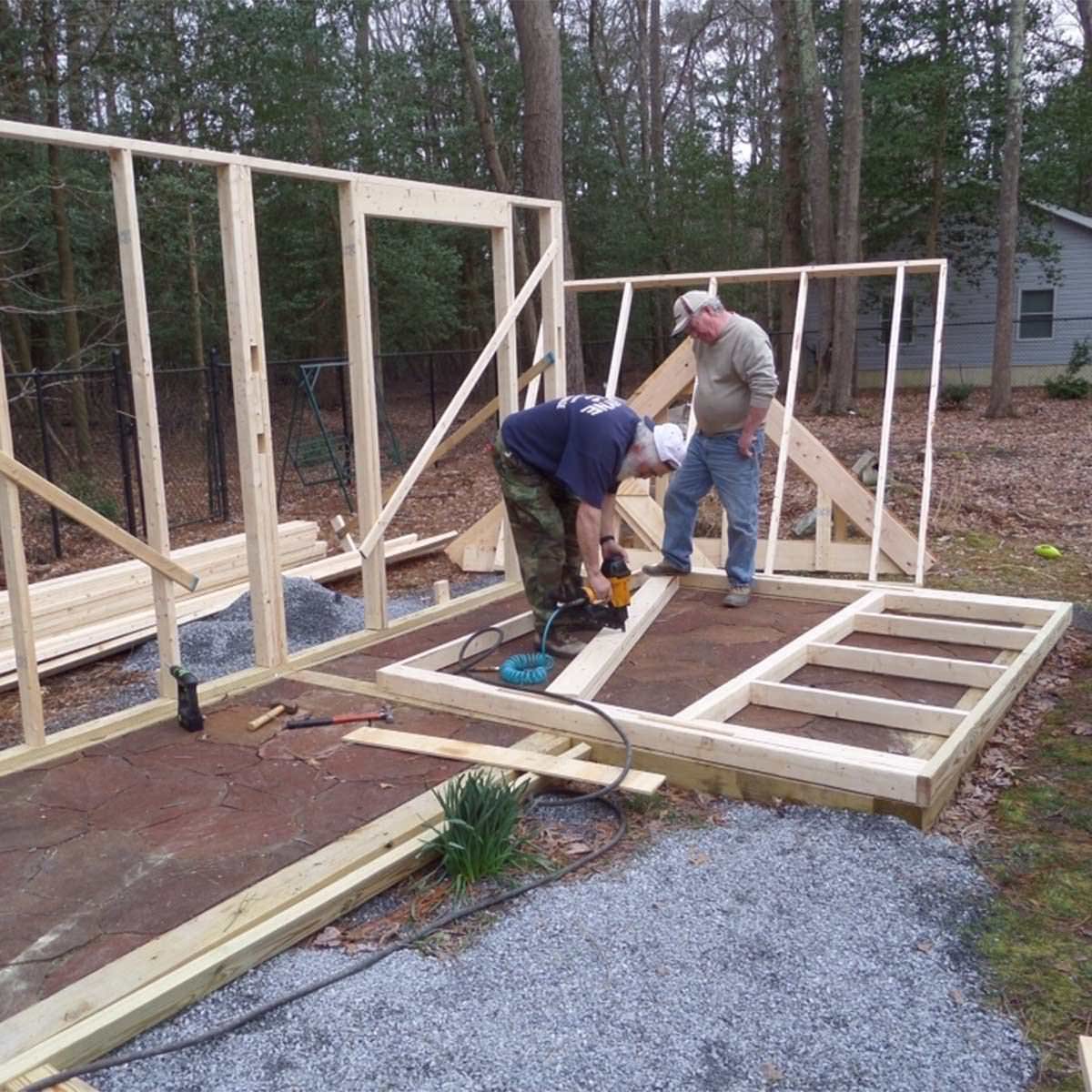 stick built shed