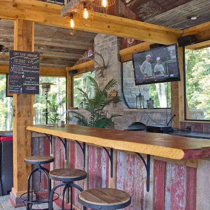 rustic outdoor bar