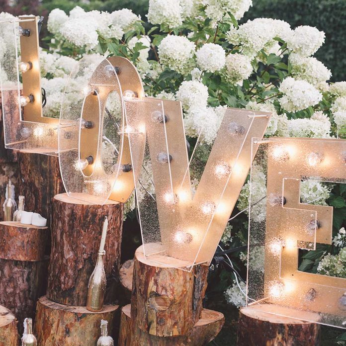 marquee letters wedding love garden wedding decorations
