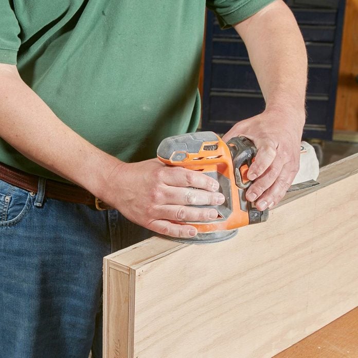 Floating Shelves Sand the front and sides together