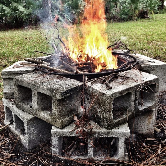 Bonfire In A Fire Pit