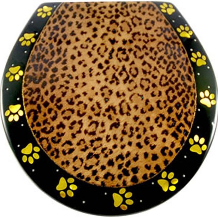 leopard print toilet