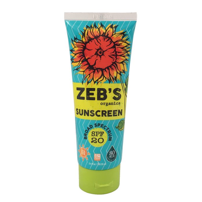 Zeb's sunscreen