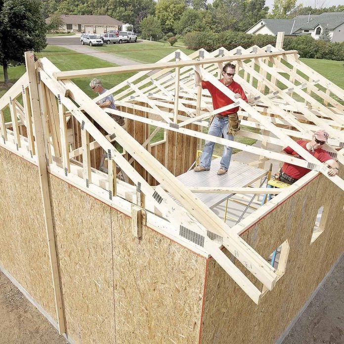 big shed being built