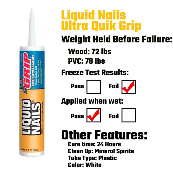 Liquid Nails Ultra Quik Grip