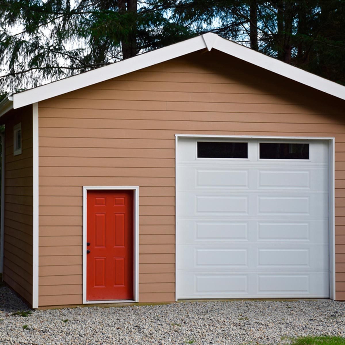 shed with red door