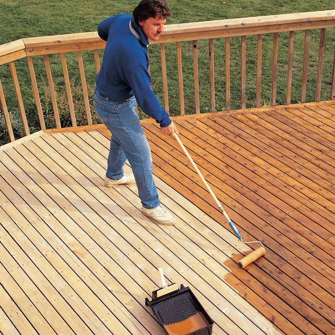 staining a deck finish