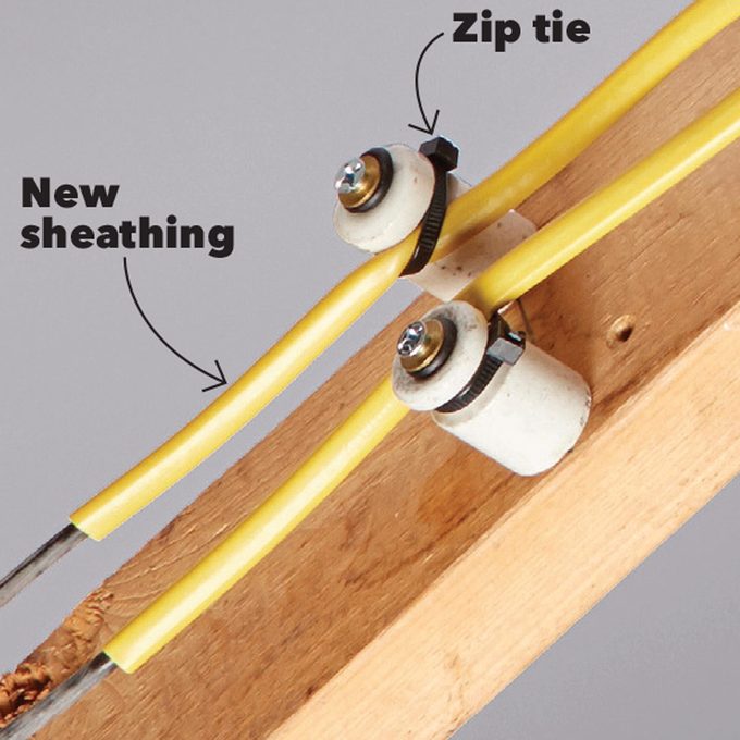 zip tie knob and tube insulation fix