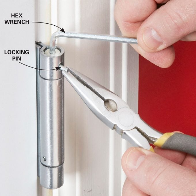 How To Remove Spring Loaded Door Hinge Pins  