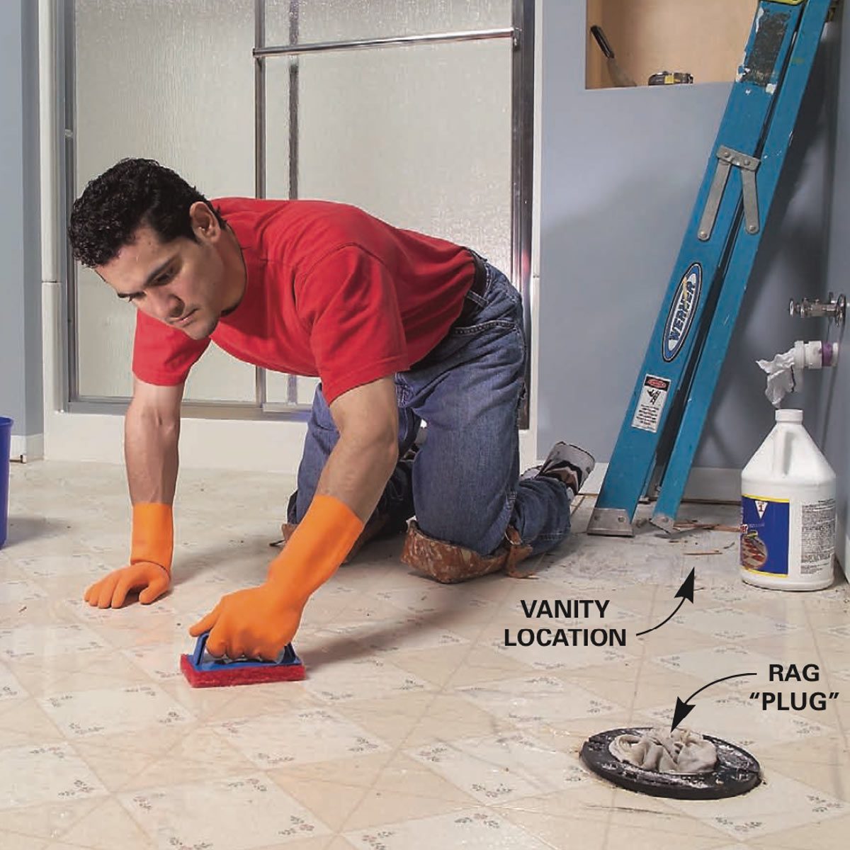 How to Lay Tile  Install  a Ceramic Tile  Floor  In the Bathroom