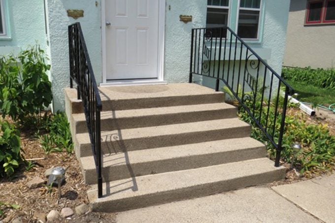 concrete stairs before