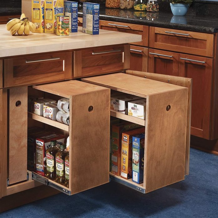 DIY kitchen cabinet rollouts