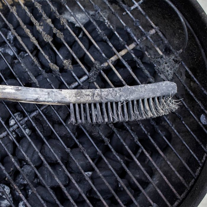 old dirty grill brush