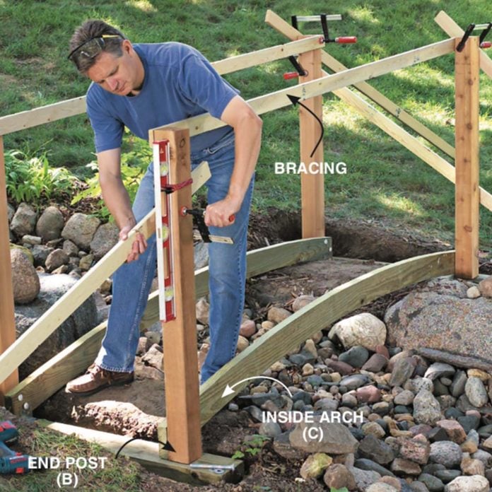 Classic Arched Backyard Bridge Diy, How To Build A Little Wooden Bridge