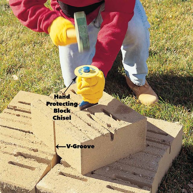 cut blocks with a chisel