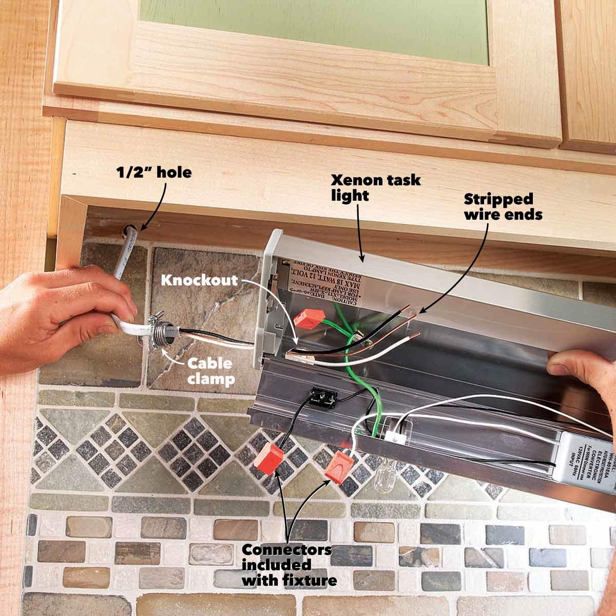 secure under cabinet lighting fixture