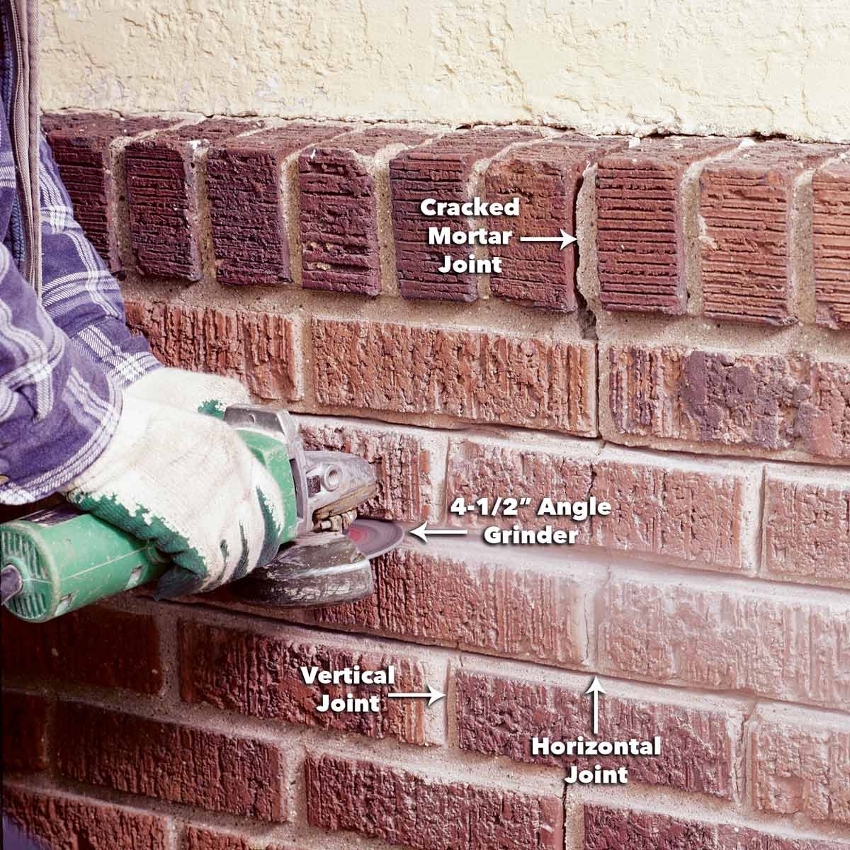 angle grinder repointing brick jobs mortar joints