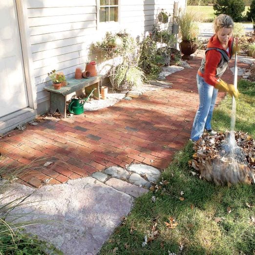 brick and stone pathway