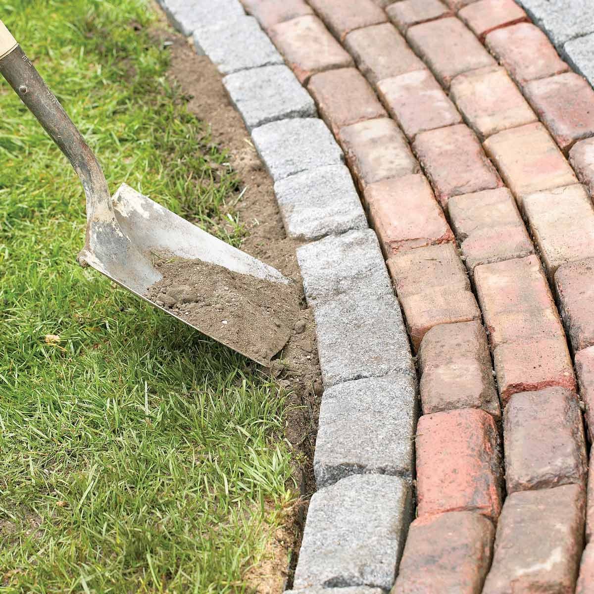 Build A Brick Pathway In The Garden Diy Family Handyman