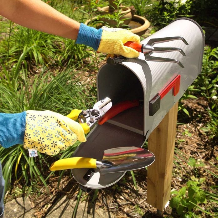 garden tool mailbox hideaway storage