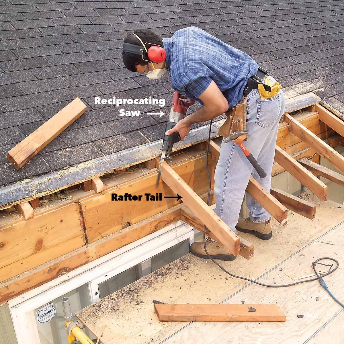 cut away roof overhang 