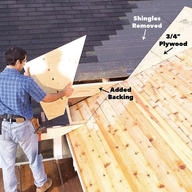 plywood porch roof framing