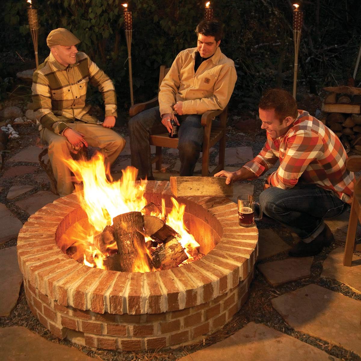 how to build a diy fire pit — the family handyman