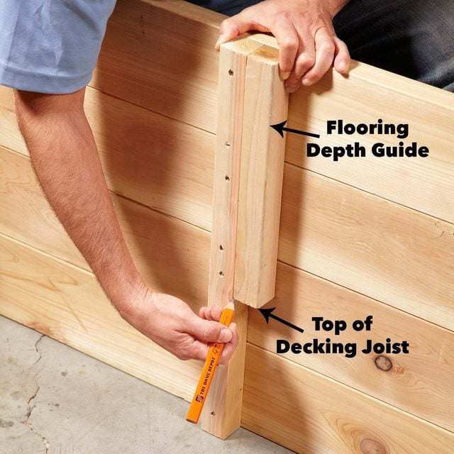 mark decking joists planter