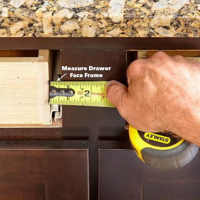measure for the drawer front placement