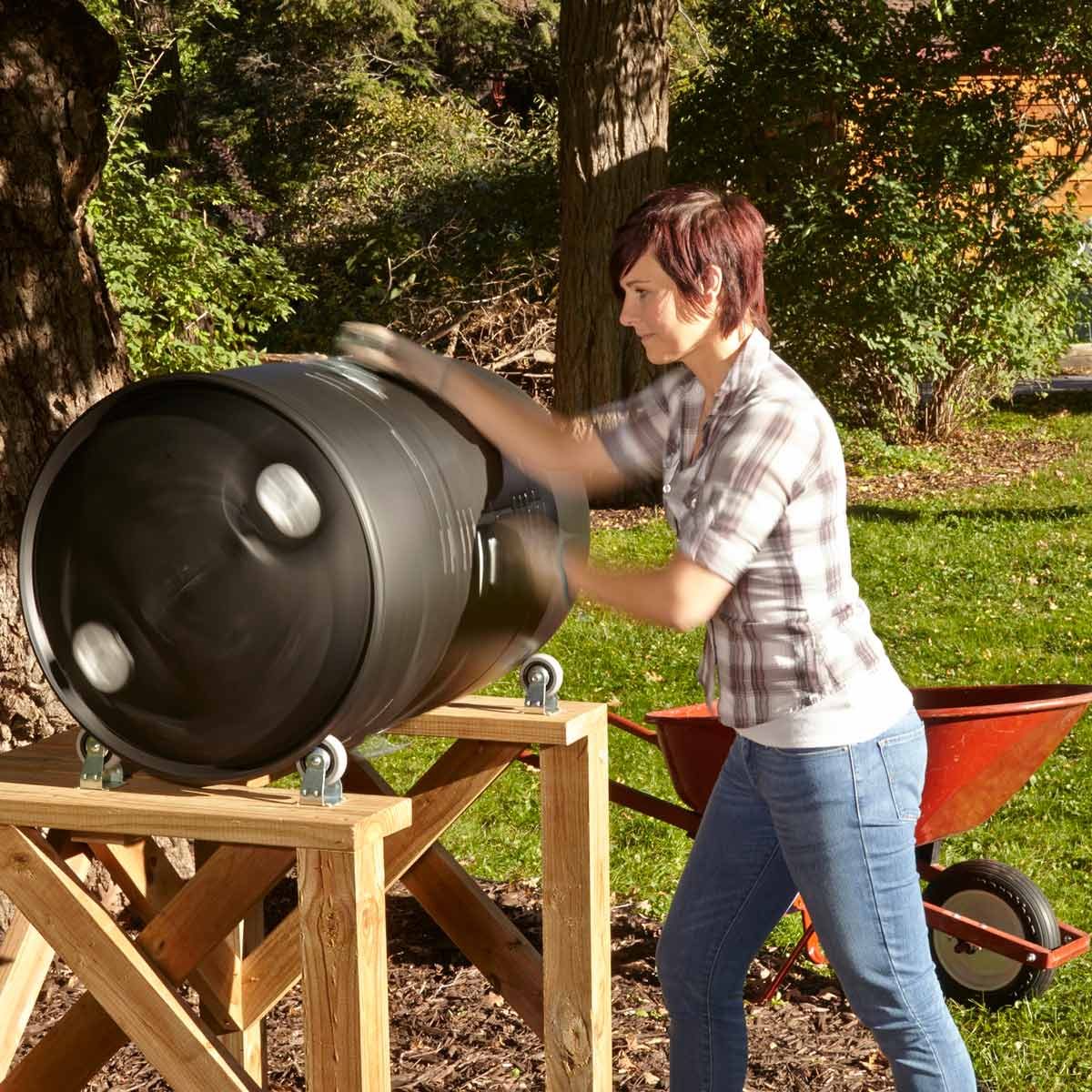DIY Compost Barrel Tumbler | The Family Handyman